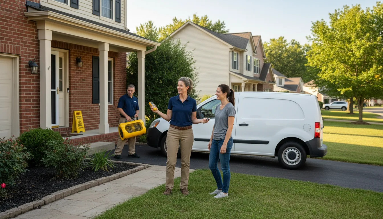 Residential water damage restoration in Maben, MS